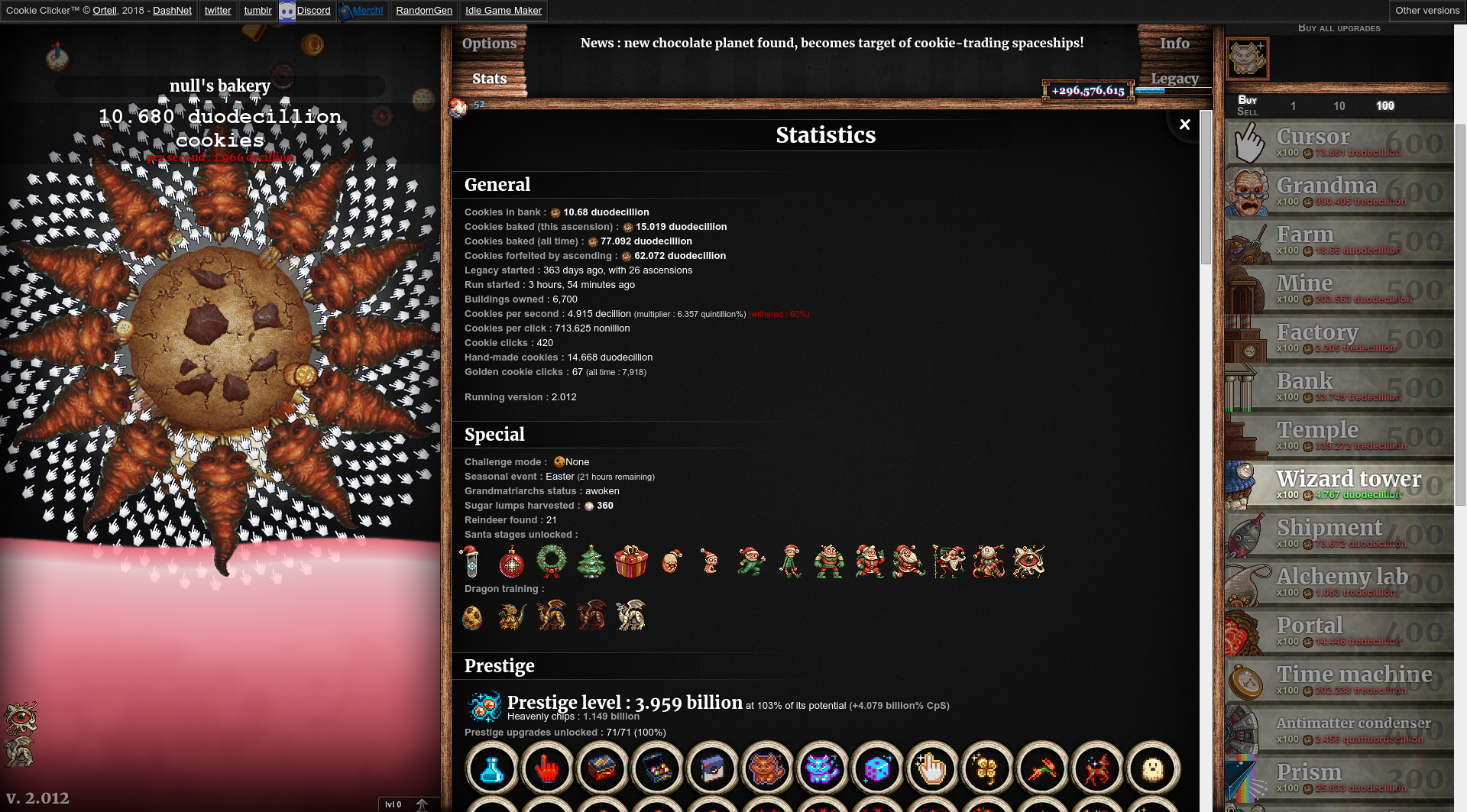 Cookie Clicker Latest Update