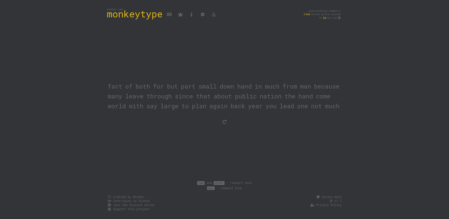 Monkeytype Lutris