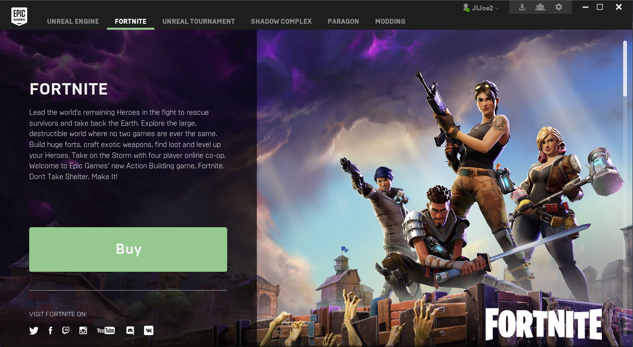 fortnite download pc epic games