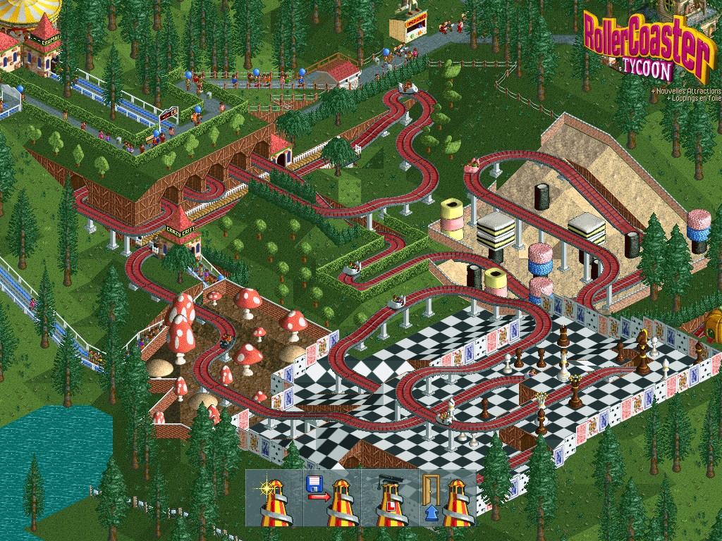 play rollercoaster tycoon deluxe in full screen?